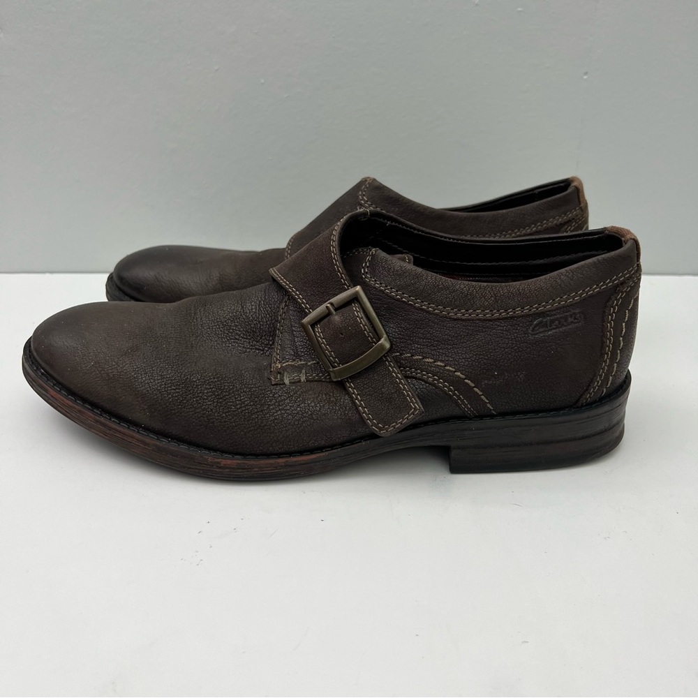 Clarks | Leather Monk Strap Shoes